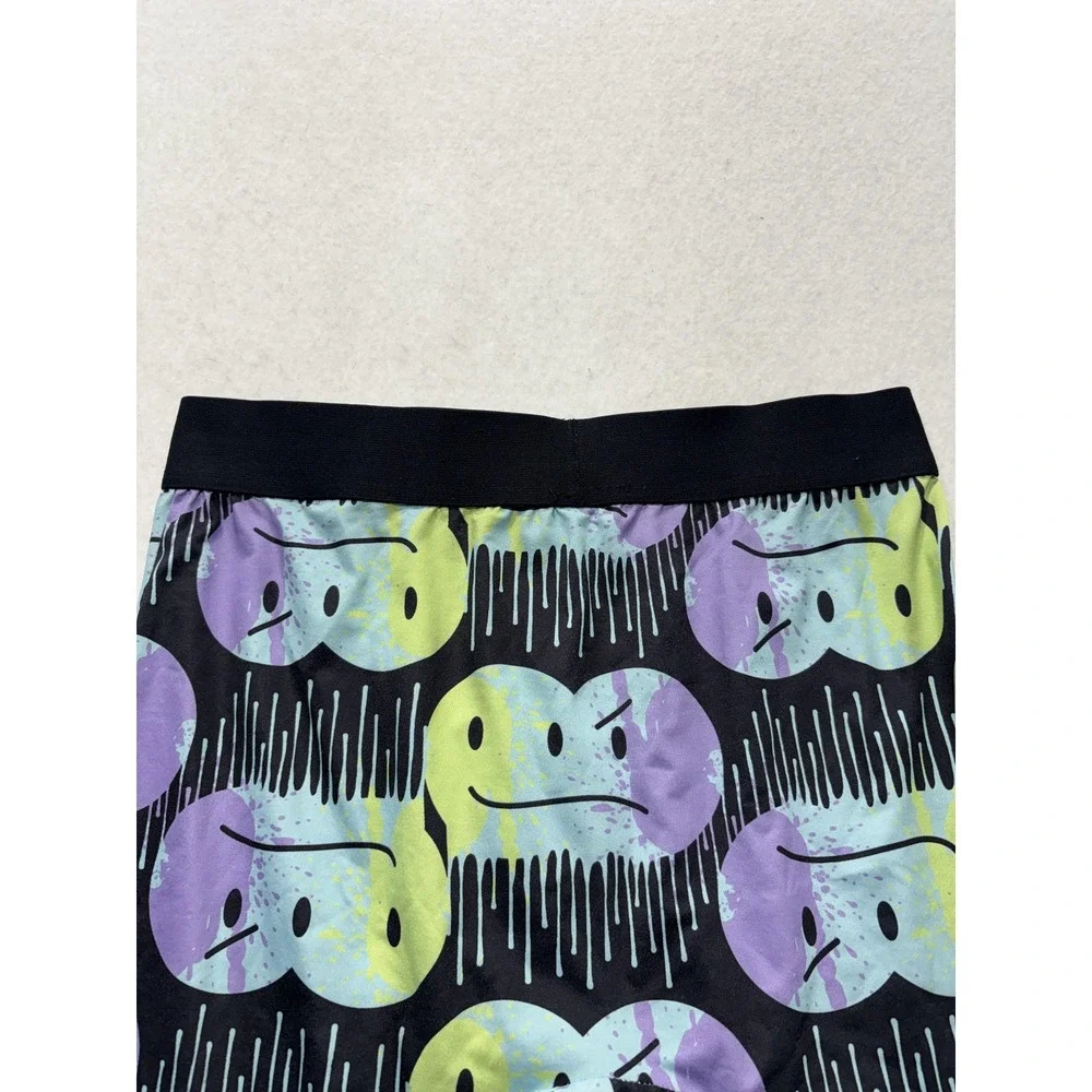 Rue21 Boxer Briefs Mens Medium Multicolor Drip Smiley Face Graphic Print Stretch